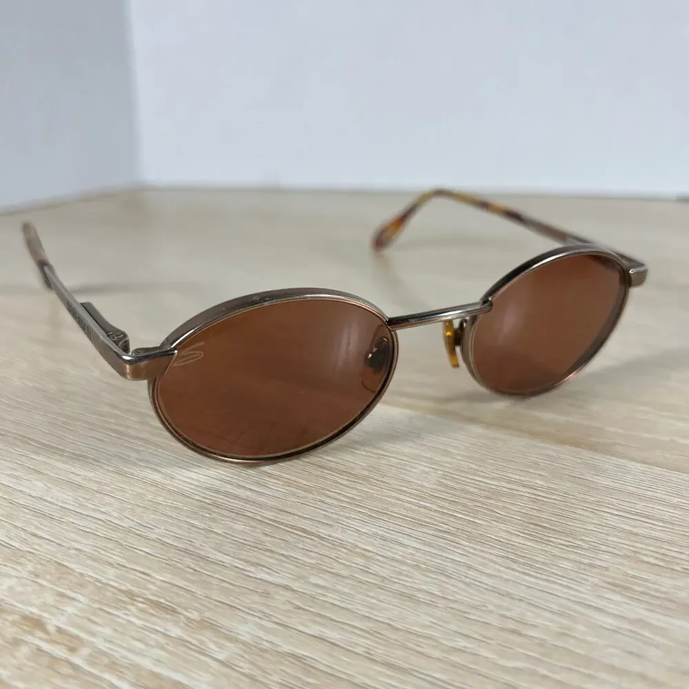 Vintage Serengeti 6412 Sunglasses Red Tinted Lenses Japan Oval Metal